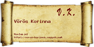 Vörös Korinna névjegykártya