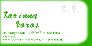 korinna voros business card